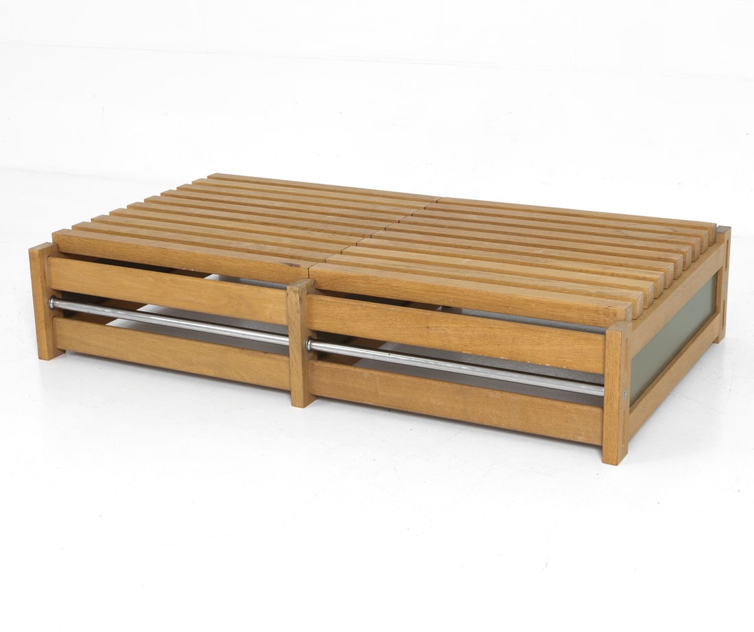 DANISH OAK SLAT BENCH OR COFFEE TABLE (1 of 13)
