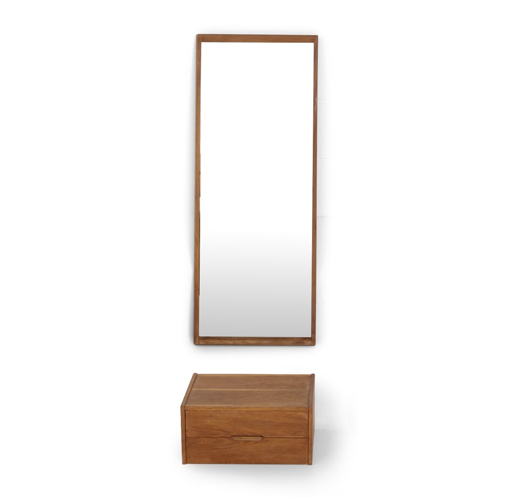 KAI KRISTIANSEN DANISH OAK MIRROR SHELF 1960S (1 of 18)