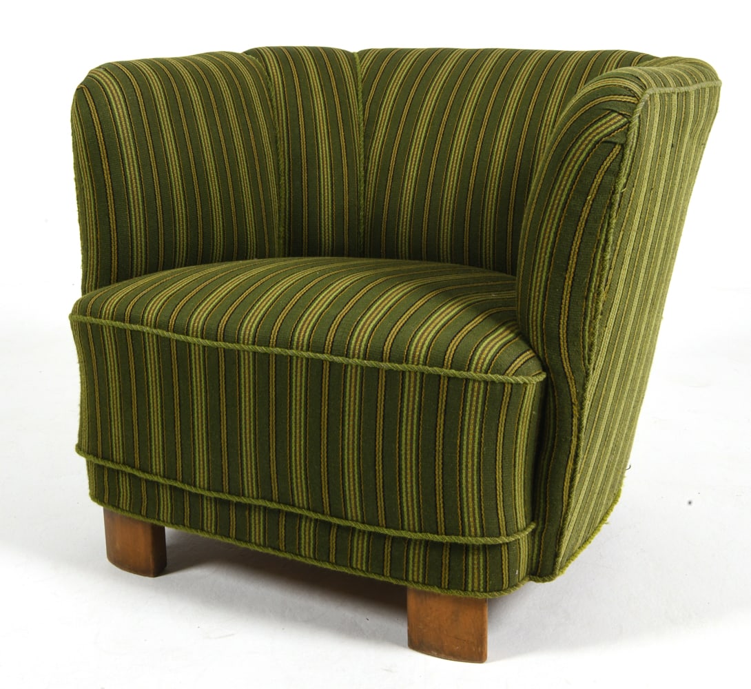 VIGGO BOESEN FOR SLAGELSE WOOL CLUB CHAIR 1940S (1 of 1)