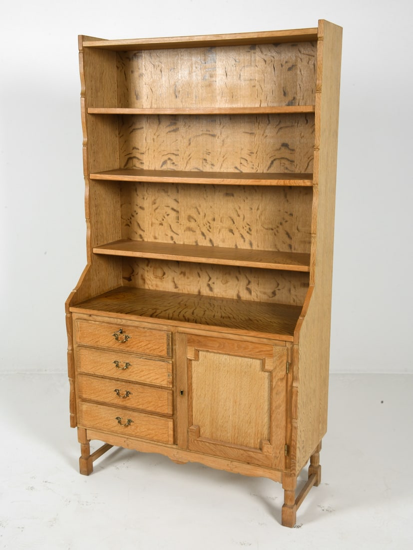 EGEREOLER NORWEGIAN OAK BOOKCASE CABINET 1970S (1 of 1)