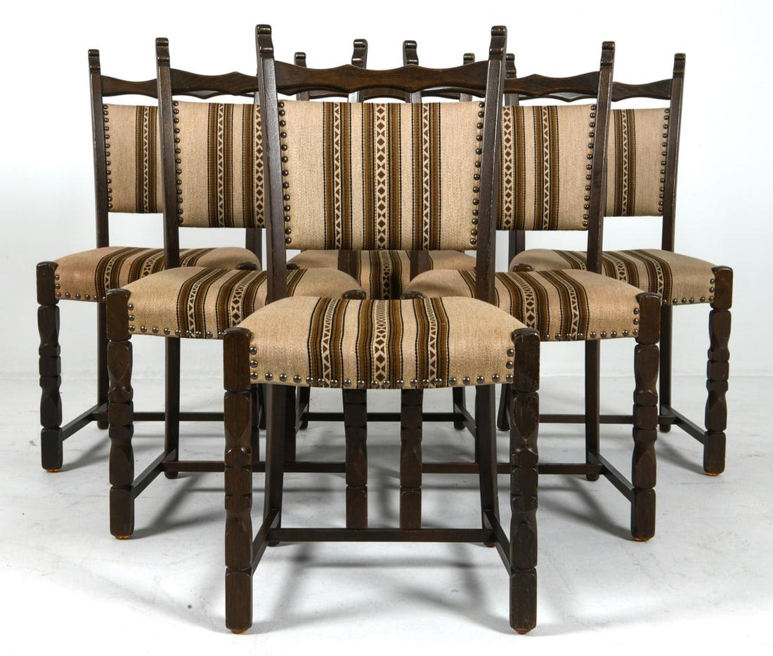 (6) KJAERNULF STYLE DANISH OAK DINING CHAIRS 1970S (1 of 1)