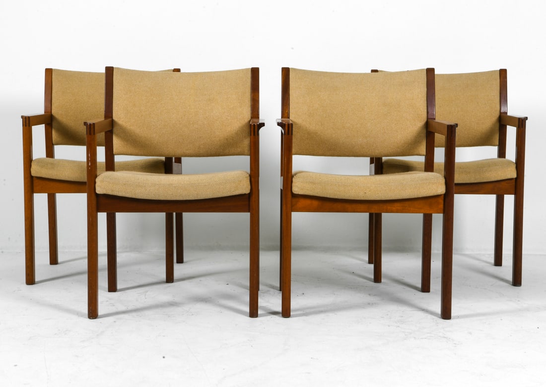 (4) CHRISTIAN HVIDT FOR SOBORG MAHOGANY ARMCHAIRS (1 of 1)