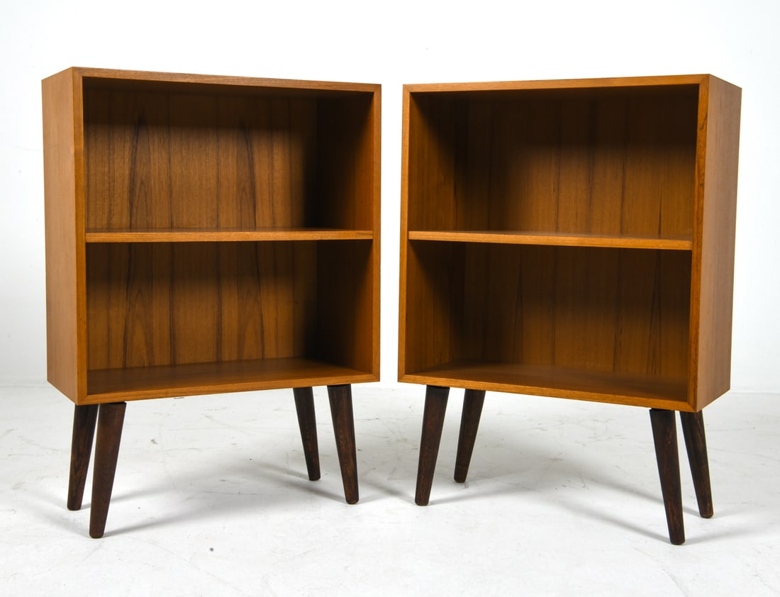 PAIR STYLE OF BROUER DANISH TEAK BOOKCASES C.1960S (1 of 1)
