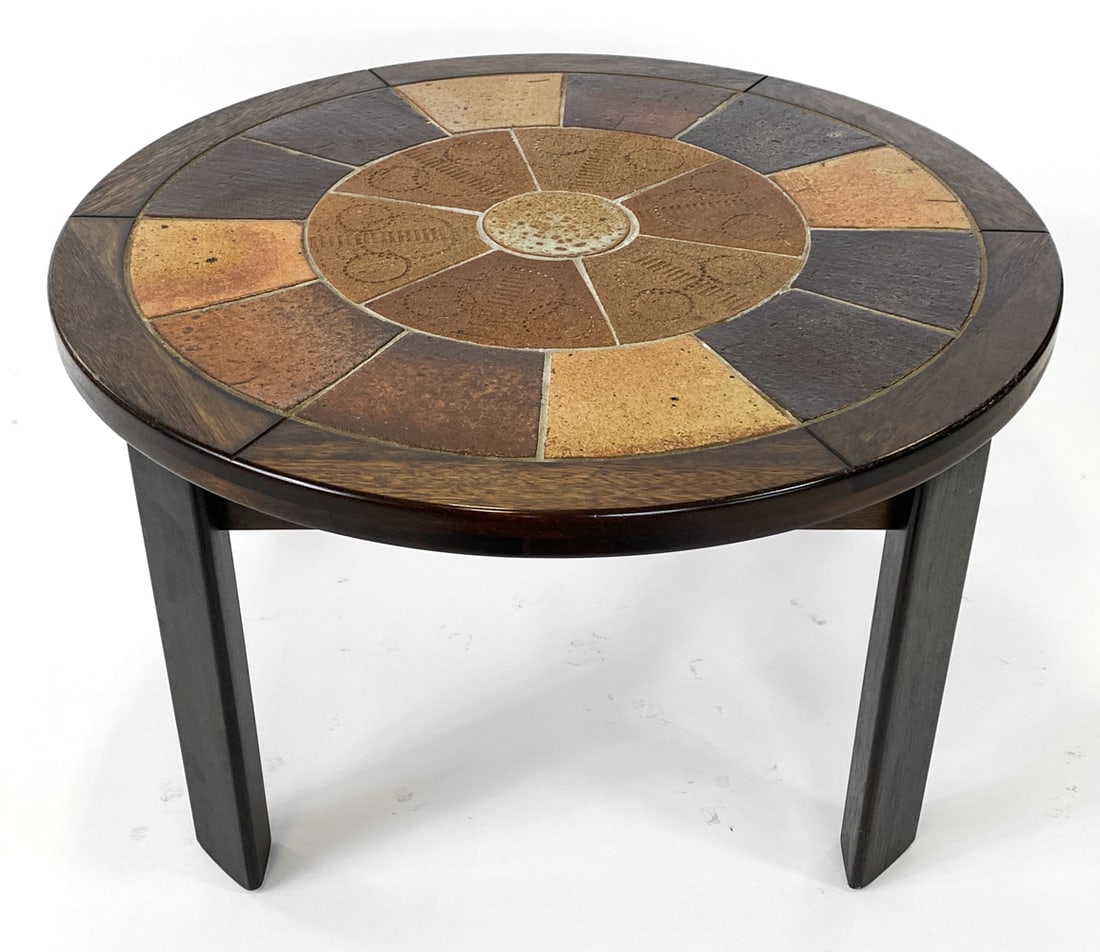 TUE POULSEN FOR HASLEV OAK & TILE COFFEE TABLE (1 of 1)