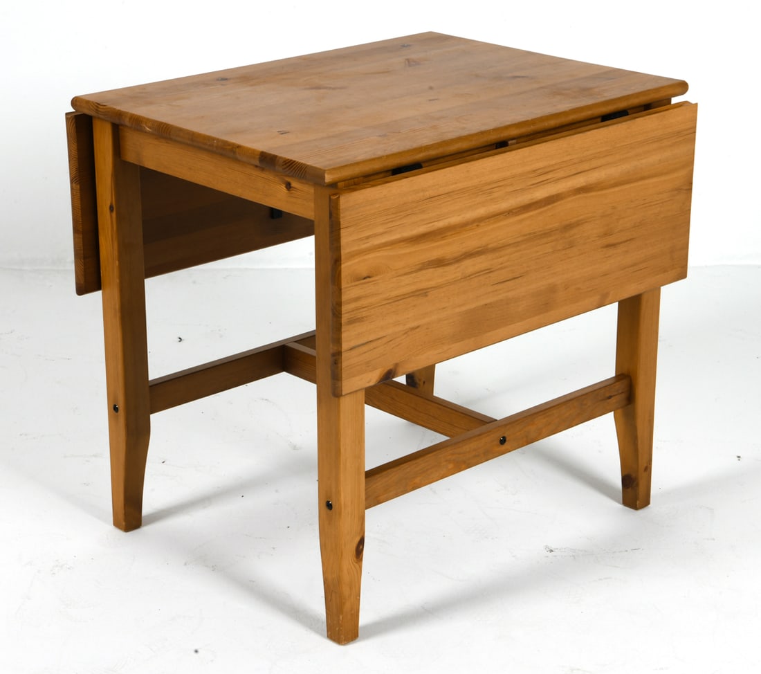 IKEA "LEKSVIK" PINE DROP-LEAF DINING TABLE C.1970S (1 of 1)