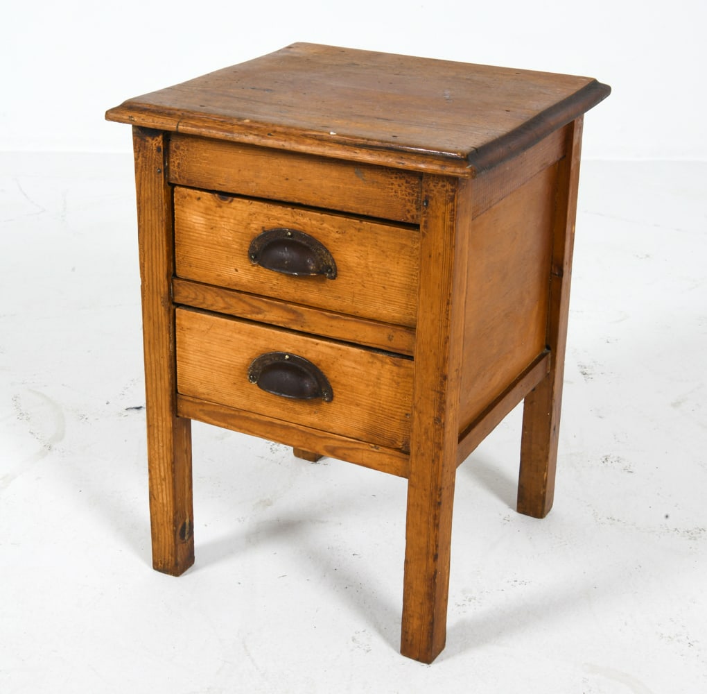SCANDINAVIAN PINE NIGHTSTAND C. 1950S (1 of 1)