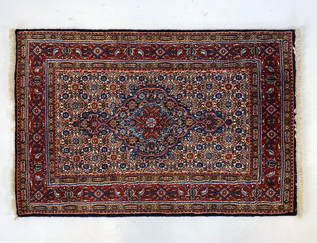 HAND-KNOTTED PERSIAN KASHAN WOOL RUG (1 of 1)