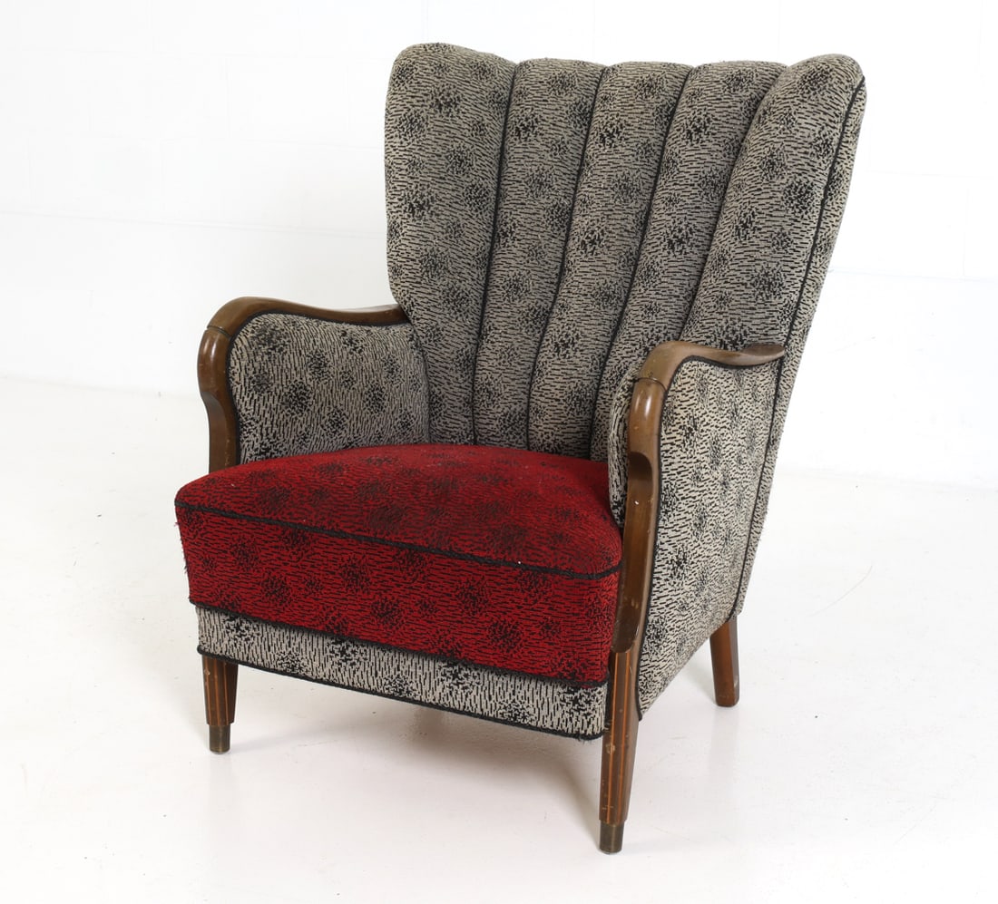 ALFRED CHRISTENSEN STYLE DANISH LOUNGE CHAIR 1940S (1 of 17)