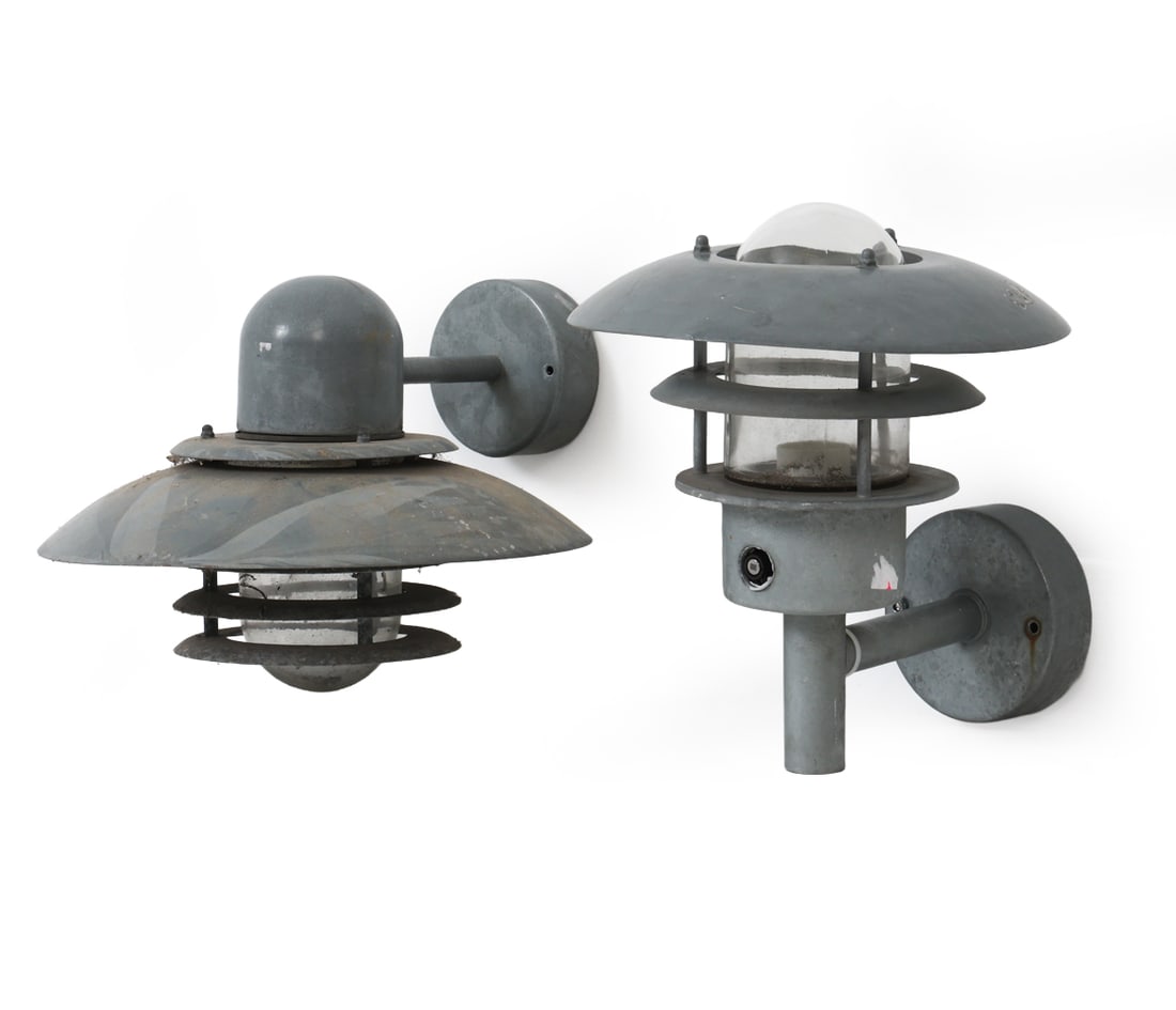 PAIR ATTR NORDLUX DANISH OUTDOOR WALL SCONCES (1 of 13)