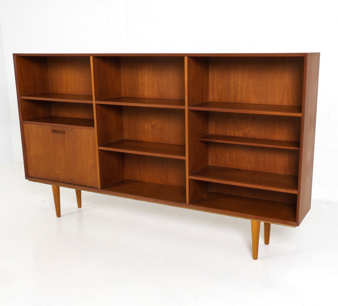 STYLE OF WESTERGAARDS TEAK BOOKCASE CABINET 1960S (1 of 16)