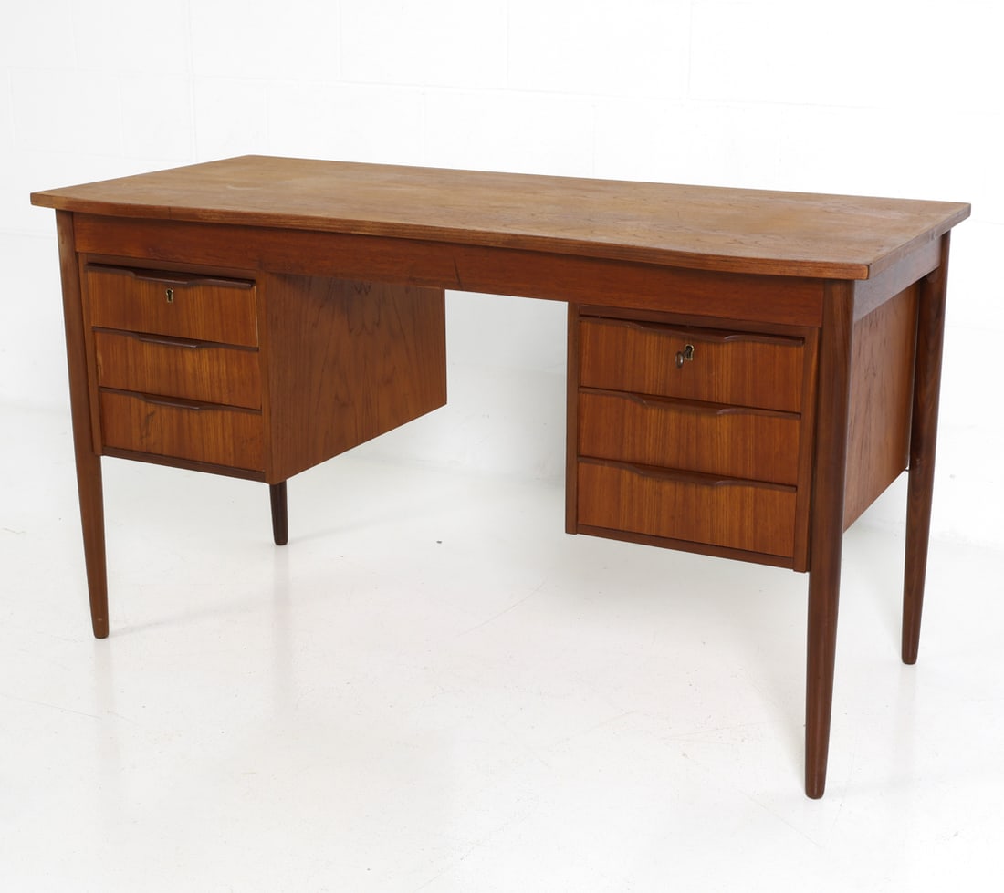 EJSING MOBLER DANISH TEAK WRITING DESK C. 1960S (1 of 16)