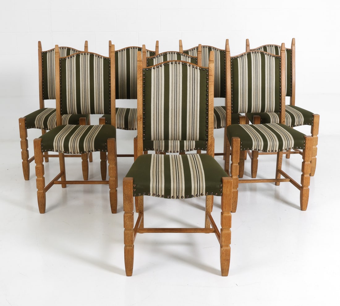 (8) STYLE OF KJAERNULF DANISH OAK DINING CHAIRS (1 of 15)