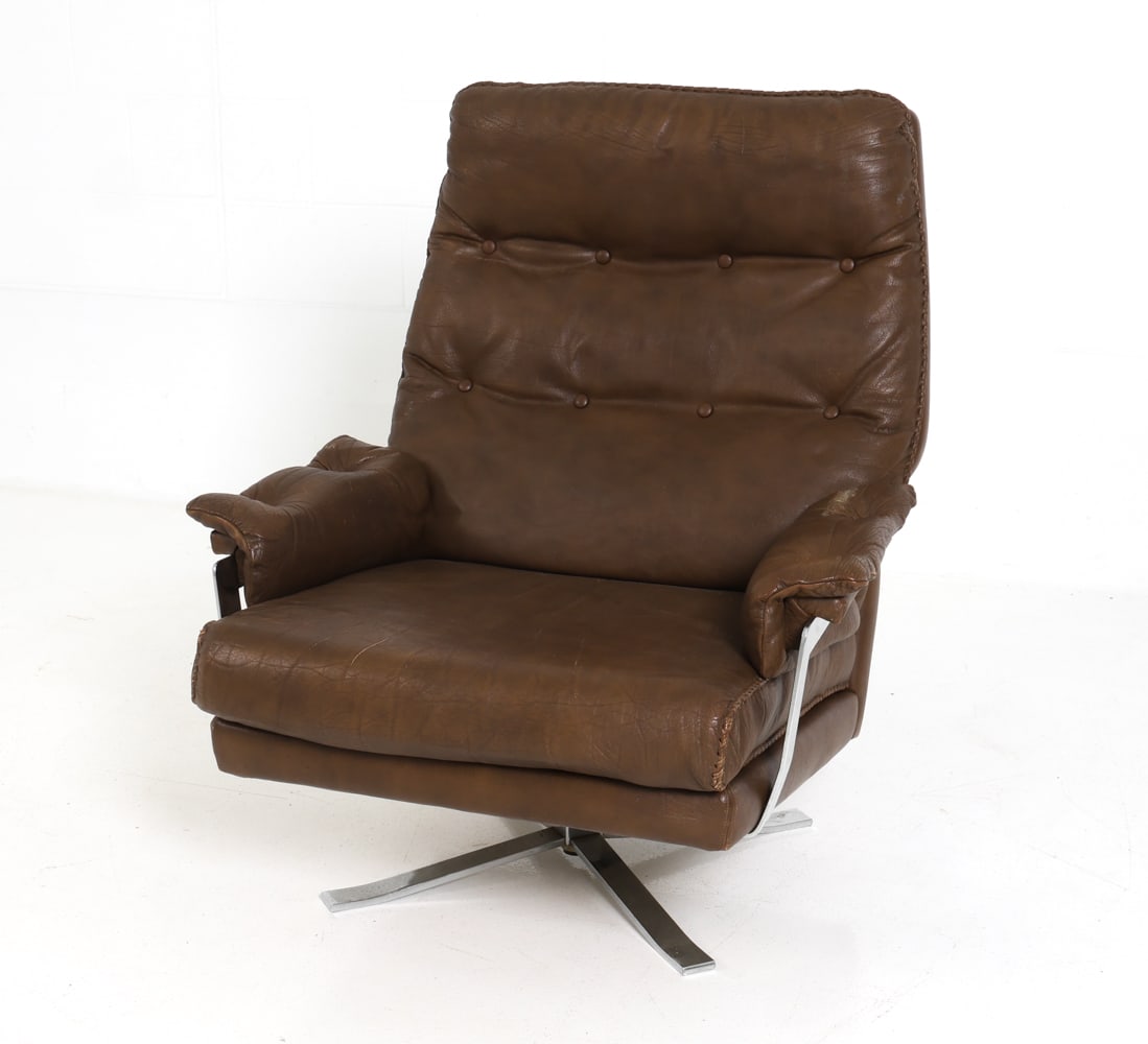 ARNE NORELL FOR VATNE LEATHER LOUNGE CHAIR C.1960S (1 of 14)