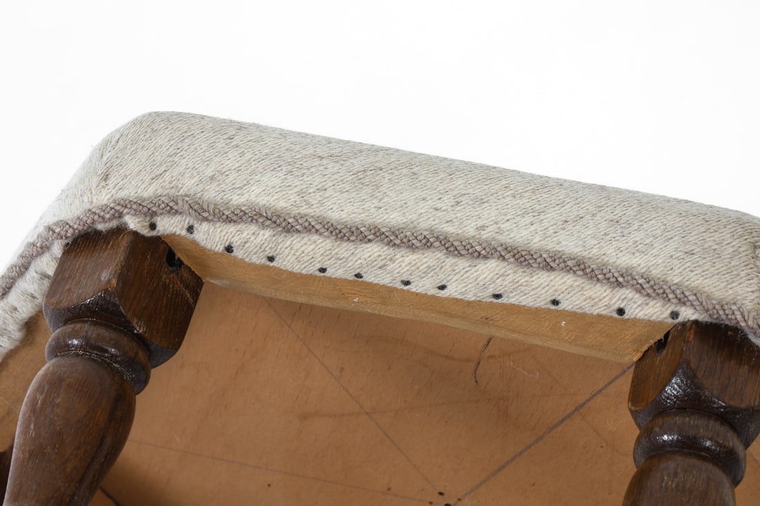 SCANDINAVIAN OAK STOOL C. 1970S - 13