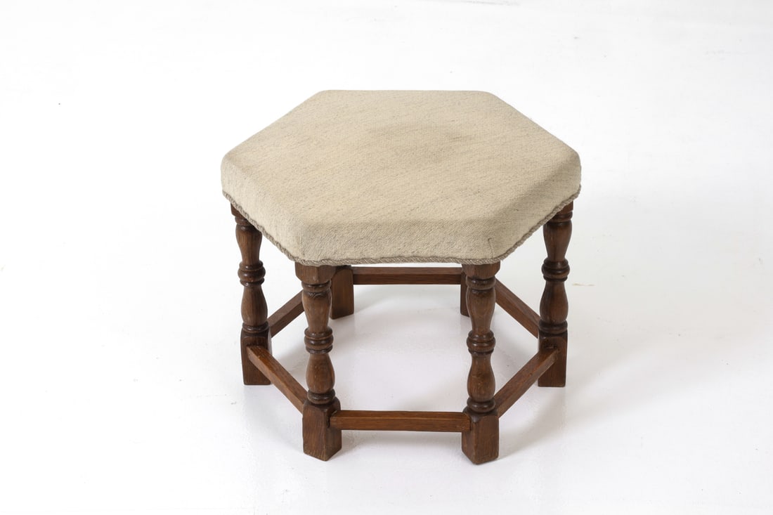 SCANDINAVIAN OAK STOOL C. 1970S - 4