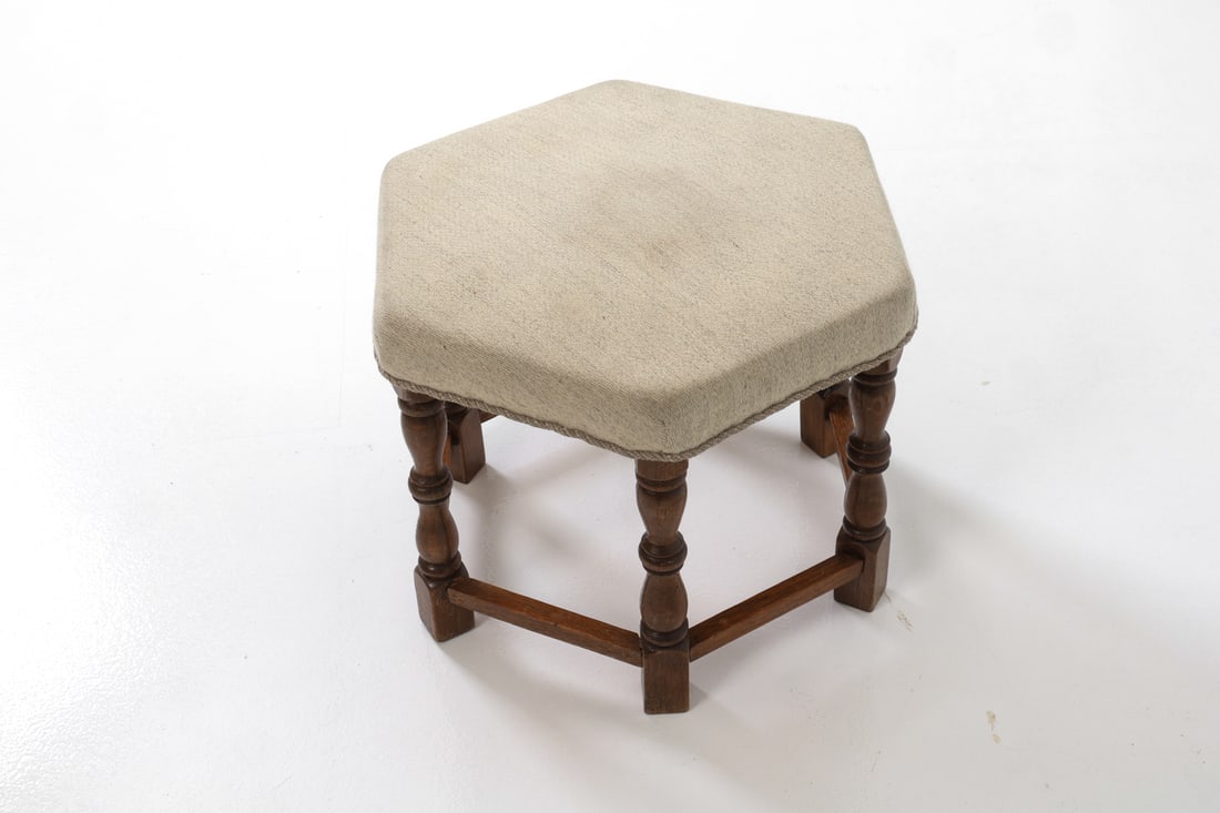 SCANDINAVIAN OAK STOOL C. 1970S - 5