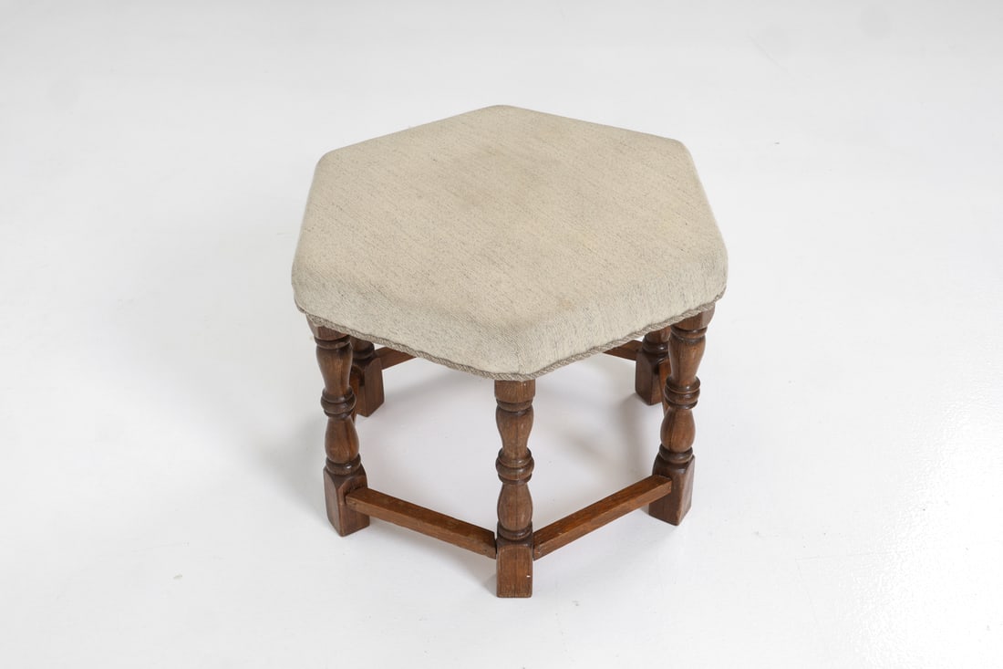 SCANDINAVIAN OAK STOOL C. 1970S - 7