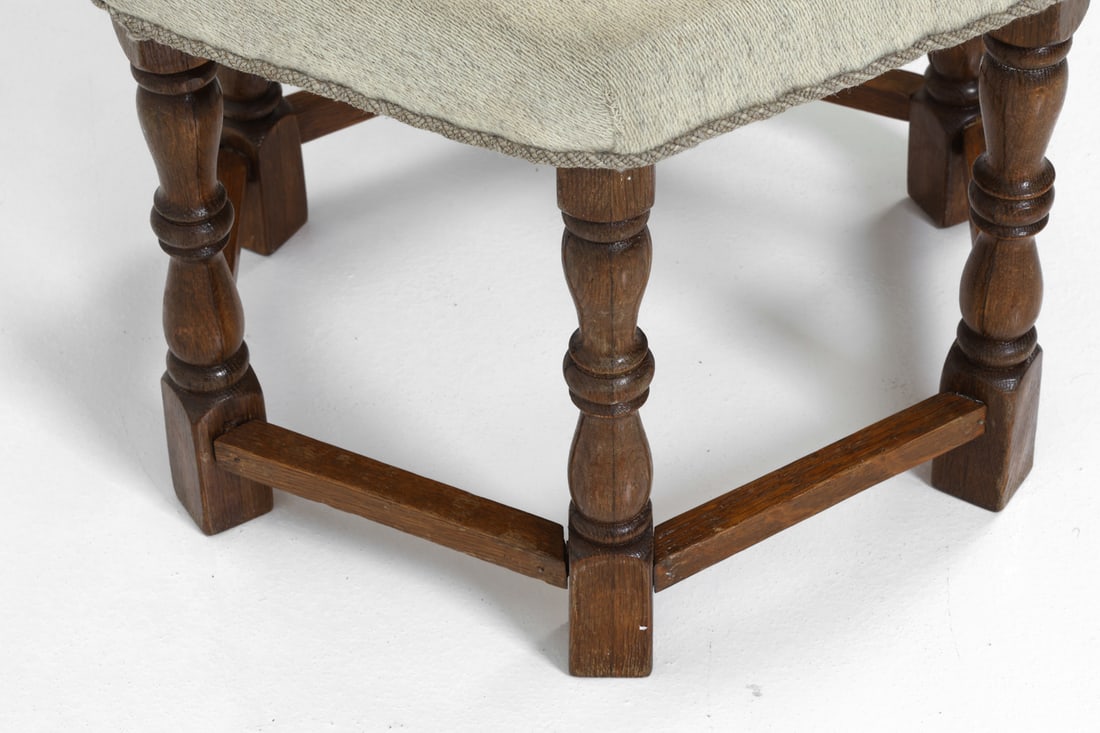 SCANDINAVIAN OAK STOOL C. 1970S - 8