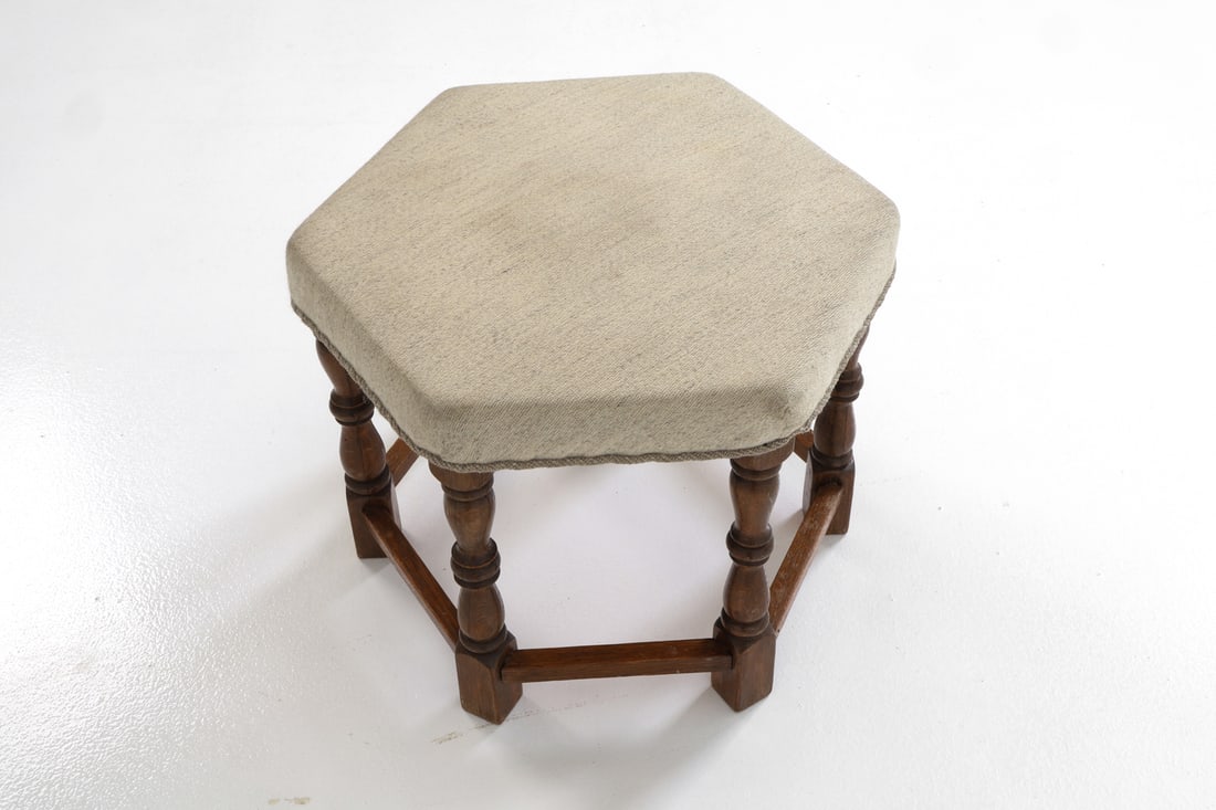 SCANDINAVIAN OAK STOOL C. 1970S - 9