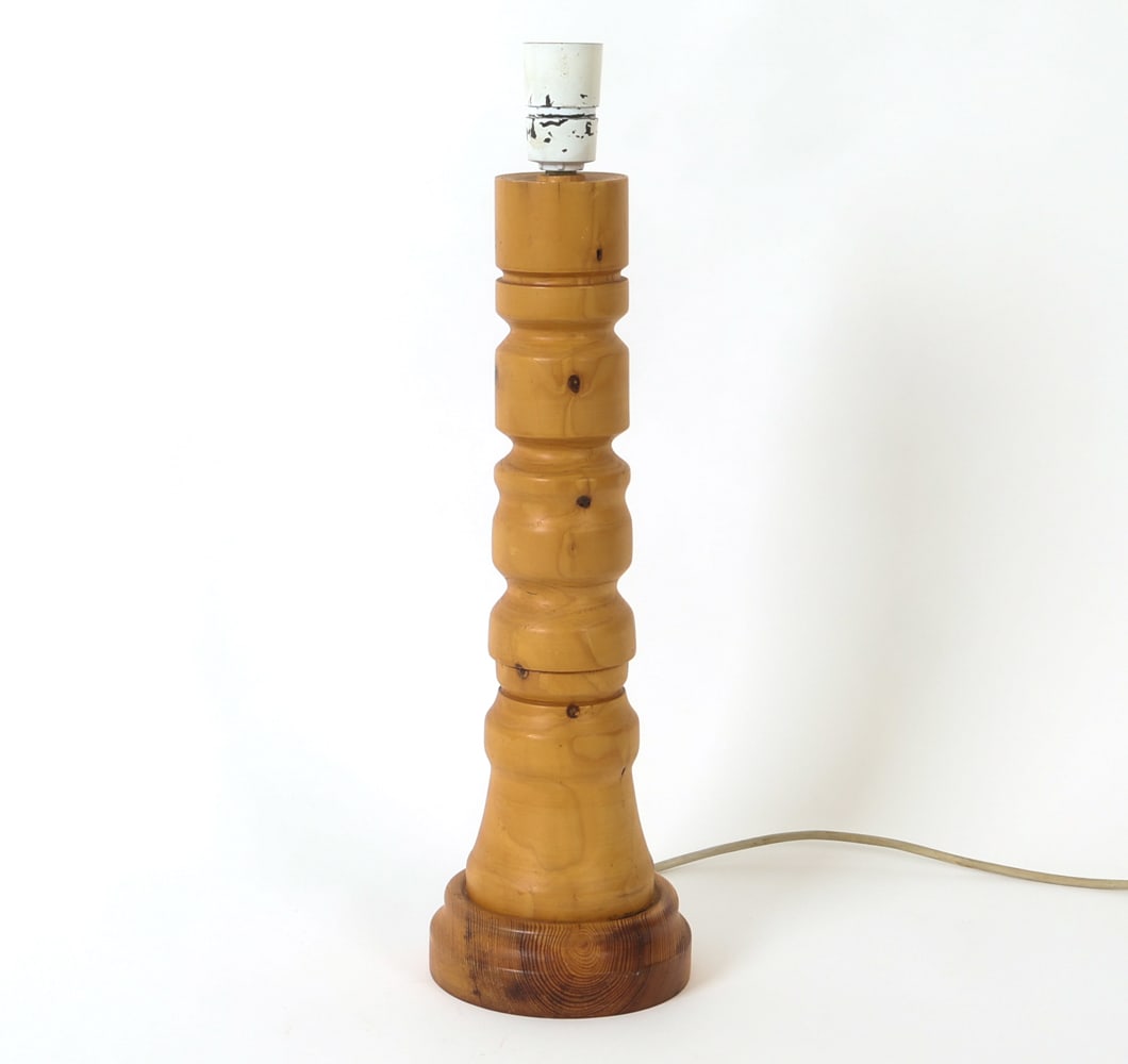MID-CENTURY SCANDINAVIAN PINE TABLE LAMP 1960S. (1 of 12)