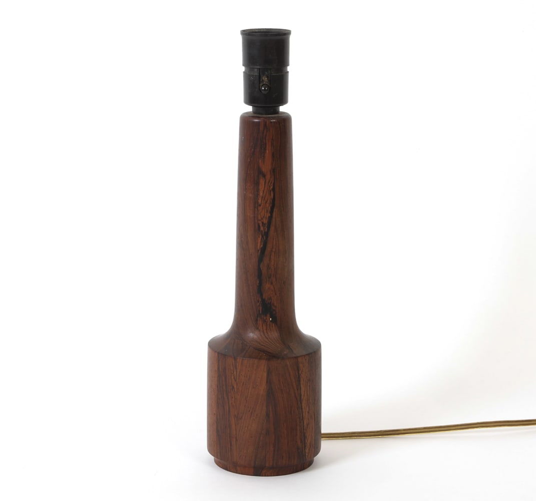 MID-CENTURY SCANDINAVIAN ROSEWOOD TABLE LAMP 1960S (1 of 12)