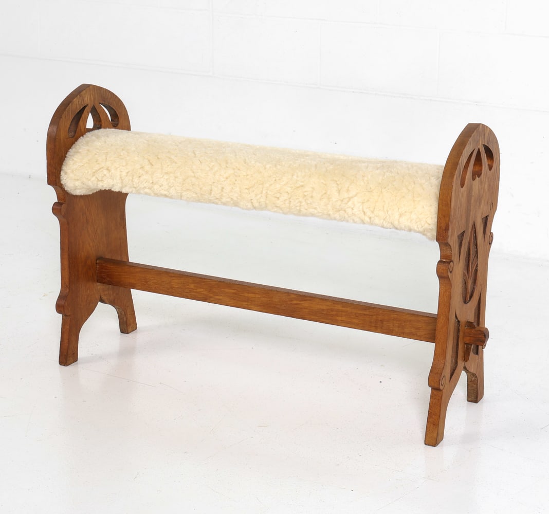 SWEDISH LAMBSWOOL & OAK BENCH (1 of 16)