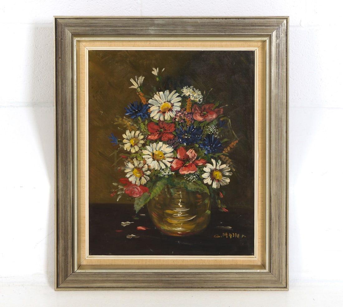 C. MOLLER (DANISH) STILL LIFE O/C PAINTING 1960S (1 of 10)