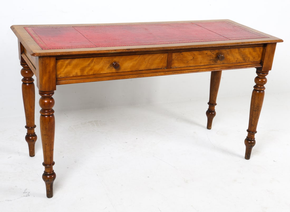 19TH C. ENGLISH MAHOGANY WRITING TABLE (1 of 12)