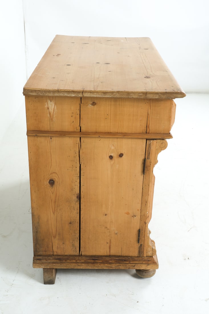 ANTIQUE PINE CABINET - 9