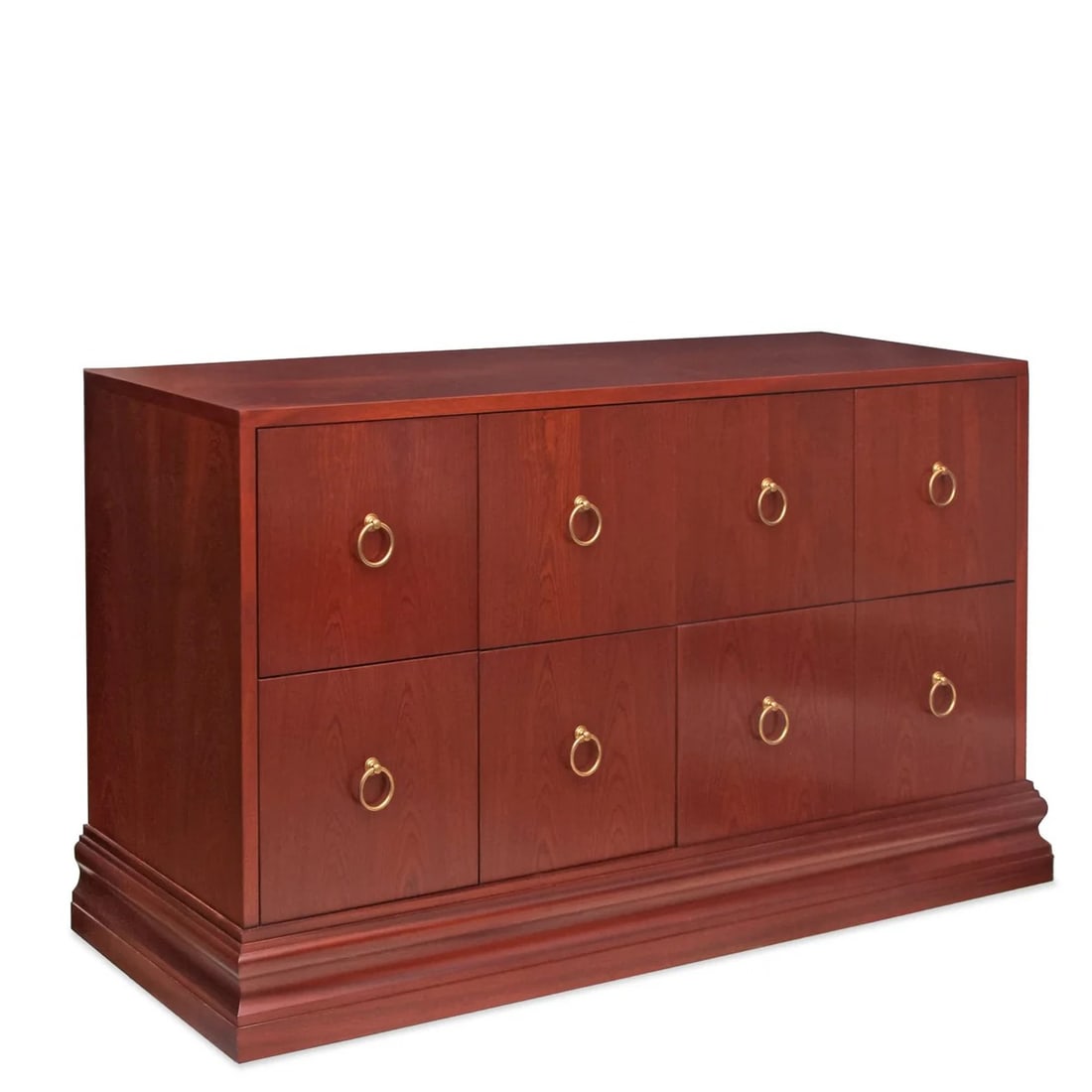 CONTEMPORARY MAHOGANY CHEST OF DRAWERS: Discover the perfect blend of modern design and functionality with our Modern Mahogany chest or Office Credenza, this versatile piece seamlessly transitions between your bedroom and office, offering