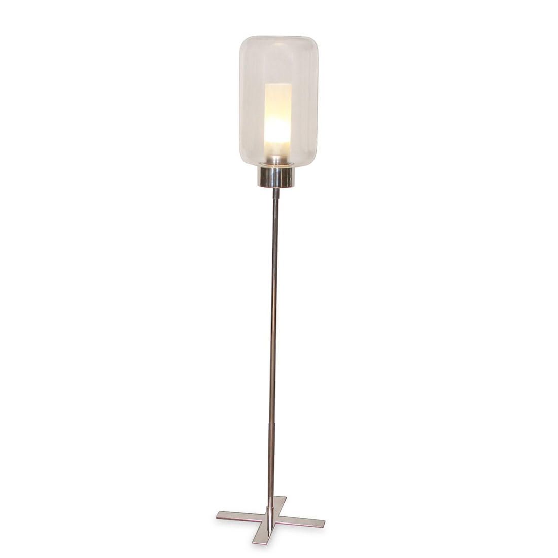 ROCHE BOBOIS CHROME & GLASS FLOOR LAMP (1 of 5)