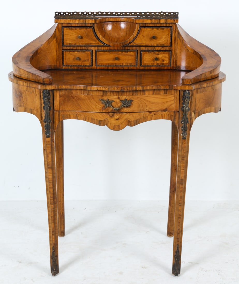 FRENCH LOUIS XV STYLE WALNUT WRITING DESK (1 of 13)