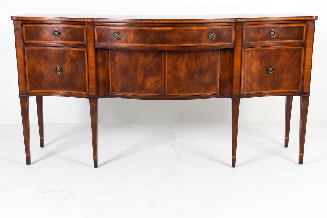 GEORGE III STYLE FLAME MAHOGANY SIDEBOARD (1 of 15)