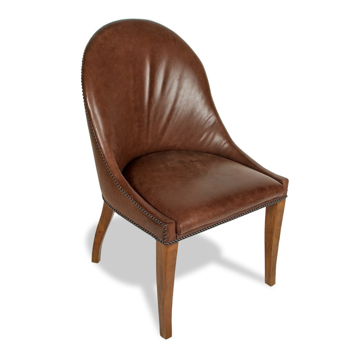 MASON-ART SPOON-BACK LEATHER CHAIR: Mason-Art has been making bench-made, workroom quality, custom upholstery since 1913. Mason-Art experienced team knows every aspect of making high-quality custom furniture. All of Mason-Art's fine