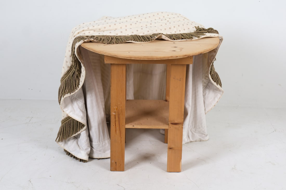 FRENCH REVERSE PAINTED GLASS TOP TABLE - 14