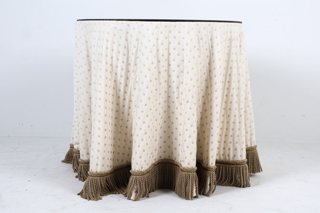 FRENCH REVERSE PAINTED GLASS TOP TABLE - 2