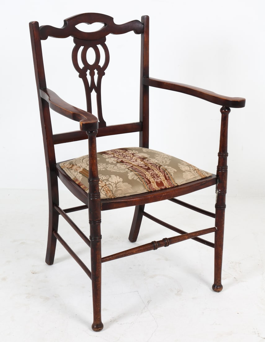 EDWARDIAN STYLE MAHOGANY ARMCHAIR (1 of 13)