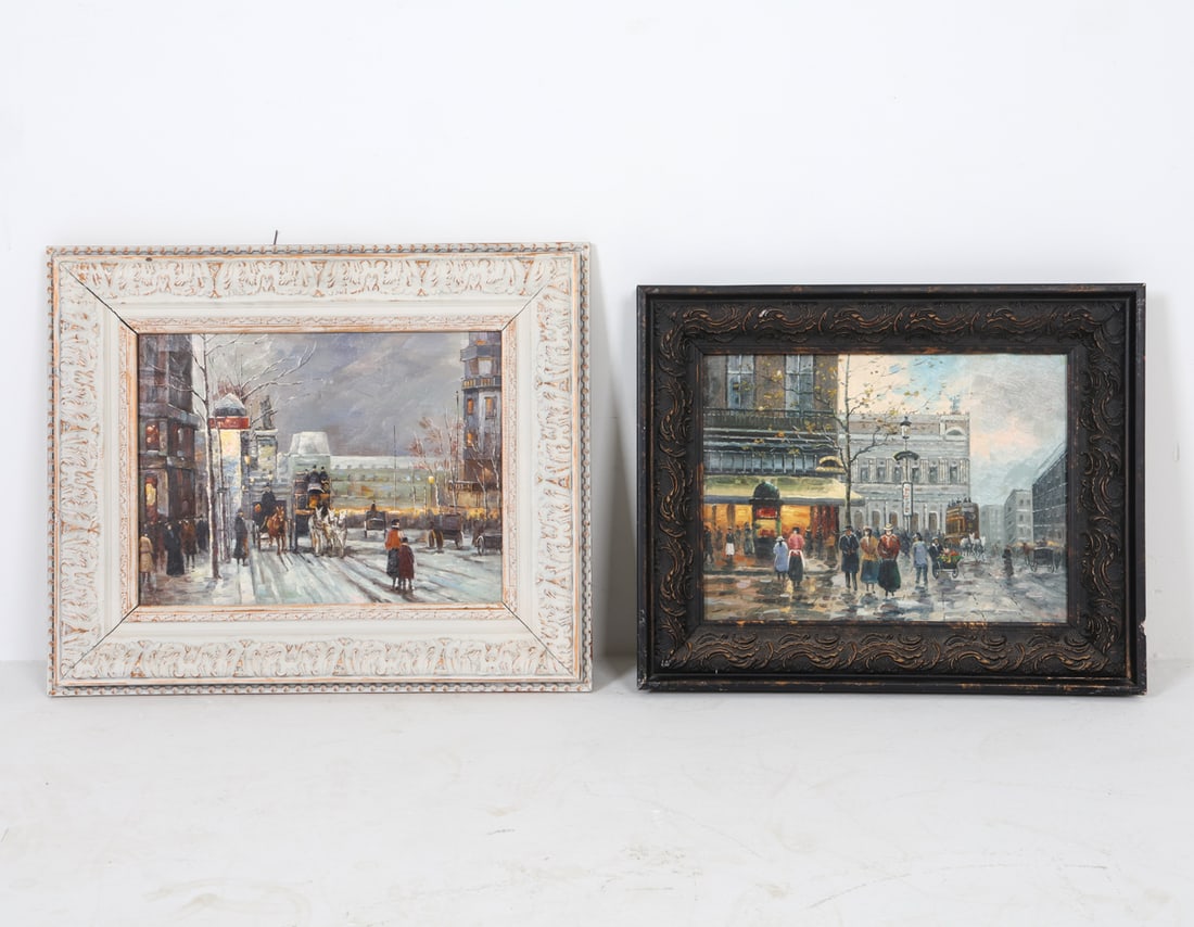 FRENCH STREET SCENE O/C PAINTINGS (1 of 4)
