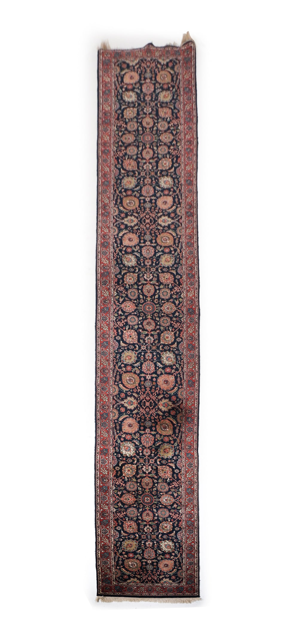 SAFAVIEH ORIENTAL STYLE WOOL RUNNER RUG: Dimensions: L 208" x W 28". Condition: Showing light signs of wear consistent with age and use.