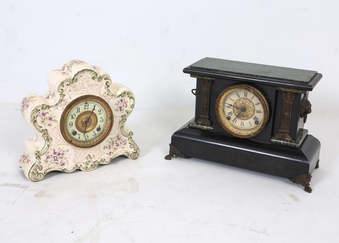 ANTIQUE MANTLE CLOCK GROUPING INCL. SETH THOMAS (1 of 17)