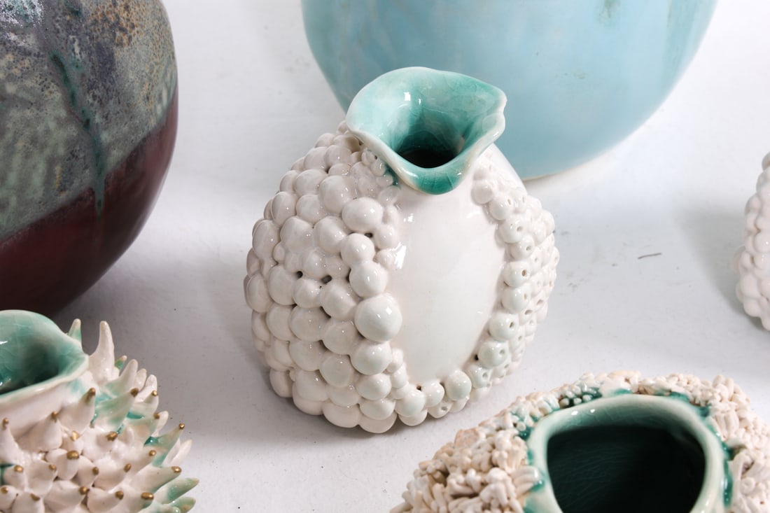 STUDIO CERAMIC VASE GROUPING - 6