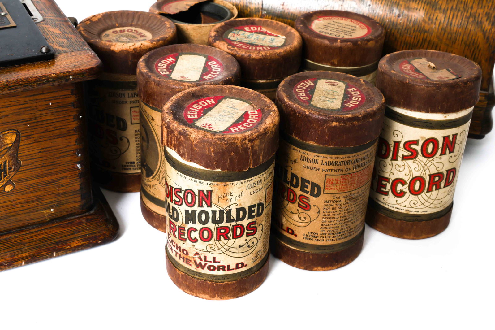 THOMAS EDISON POHONOGRAPH SUITCASE MODEL C - 8