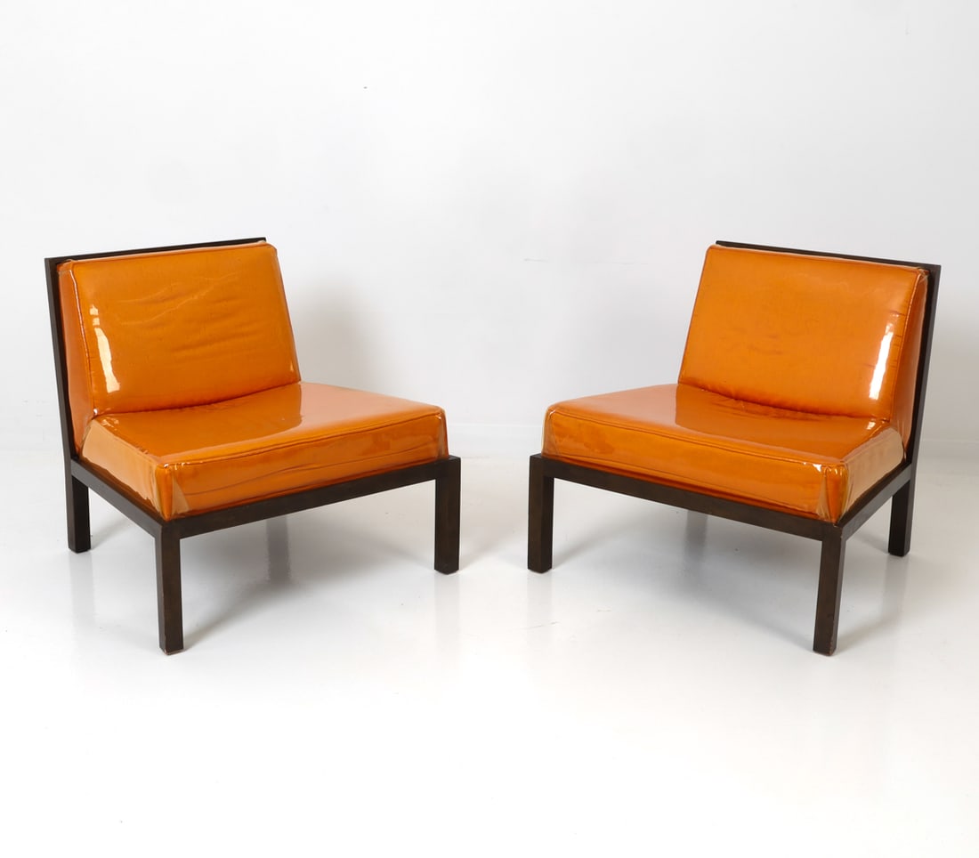 PAIR MICHAEL TAYLOR FOR BAKER SLIPPER CHAIRS (1 of 14)