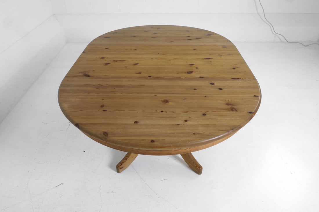 DAUMILLER STYLE PINE DINING TABLE 1970S - 6