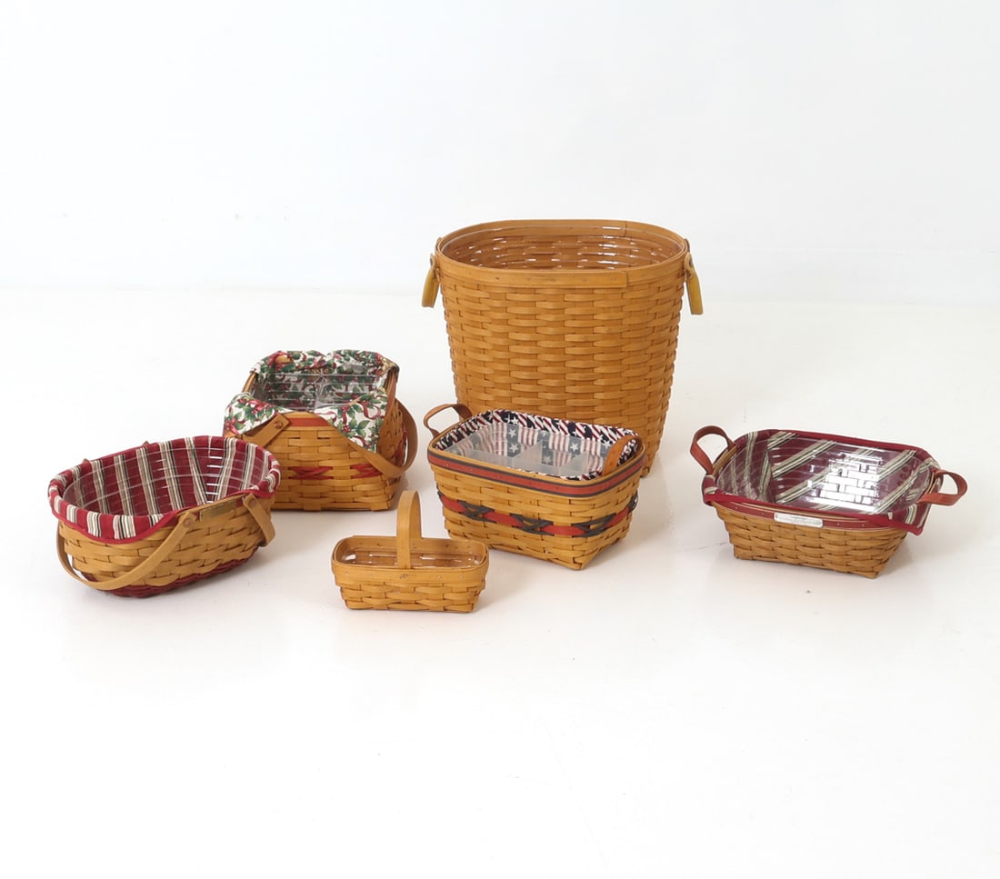 (6) LONGABERGER BASKETS GROUPING C. 2000S (1 of 11)