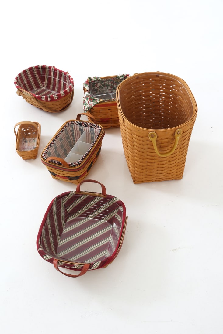 (6) LONGABERGER BASKETS GROUPING C. 2000S - 4