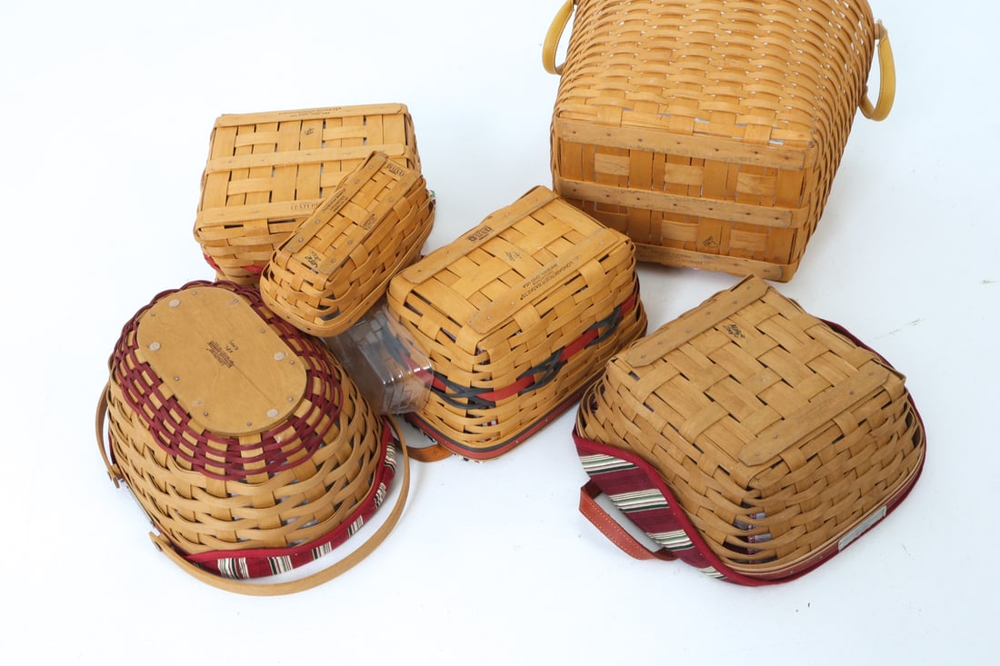 (6) LONGABERGER BASKETS GROUPING C. 2000S - 9