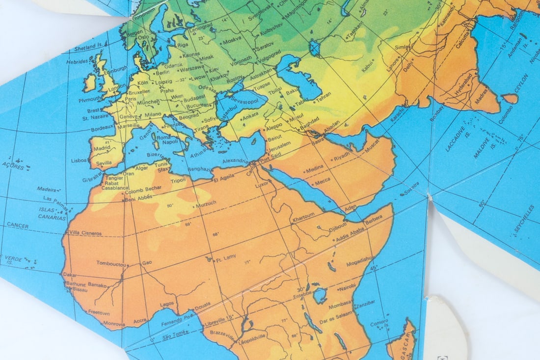 BUCKMINSTER FULLER DYMAXION WORLD MAP - 3