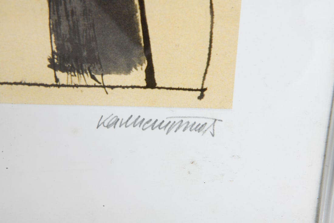 ABSTRACT WINTER SCENE LITHOGRAPH - 2