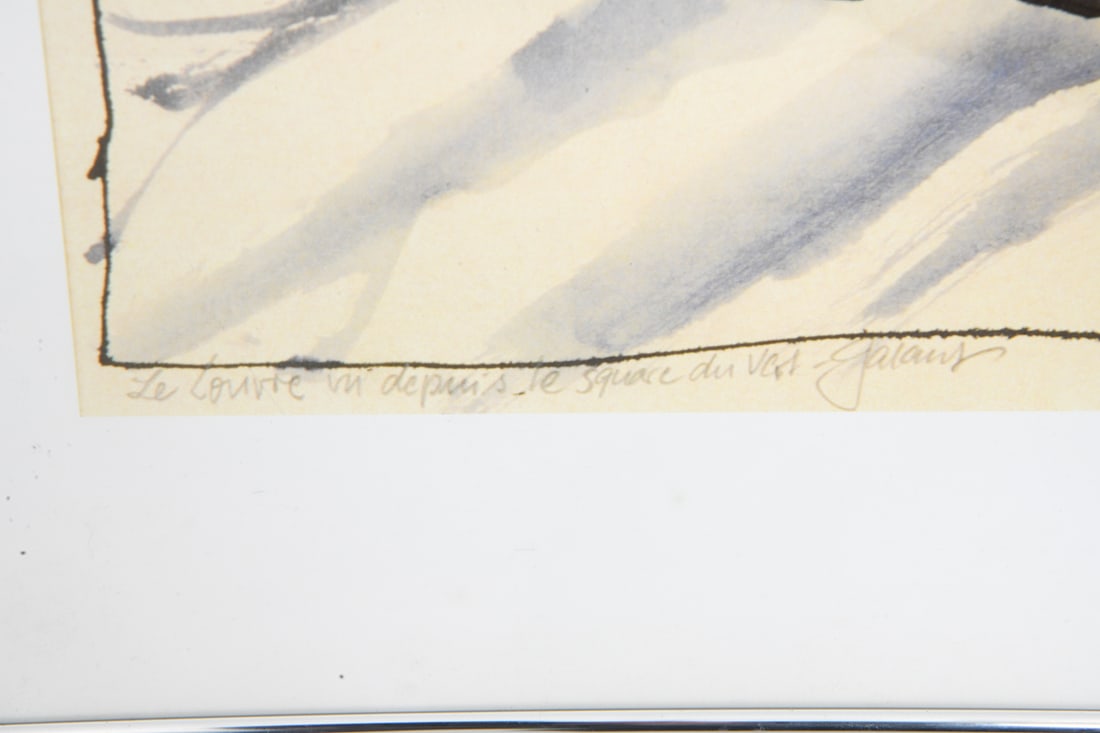 ABSTRACT WINTER SCENE LITHOGRAPH - 3